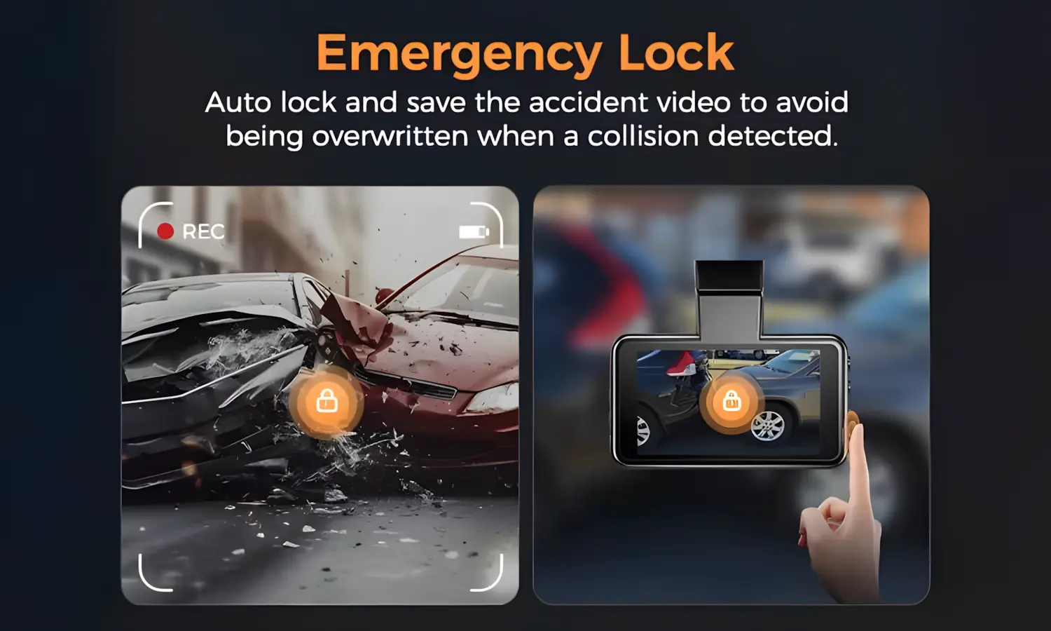 سنسور G داخلی دوربین آزدوم m17 pro ، در صورت تشخیص برخورد یا تغییر ناگهانی سرعت، بهطور خودکار ویدیو را قفل میکند تا از حذف تصادفی آن جلوگیری شود. این قابلیت برای استفاده بهعنوان مدرک قانونی بسیار حیاتی است.