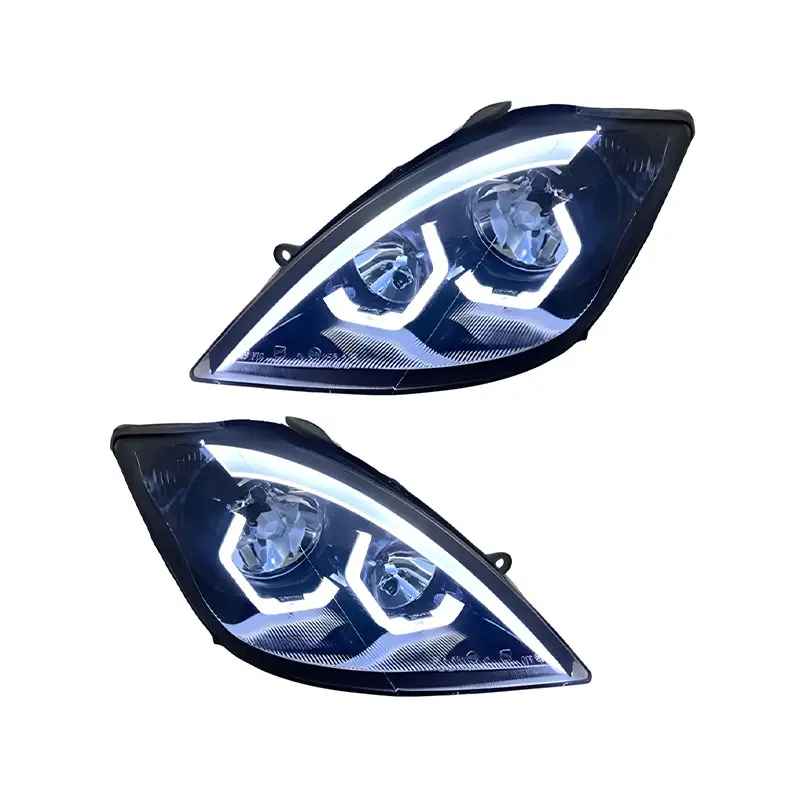 00933822912 چراغ جلو اسپرت تیبا طرح BMW ابرو سه بعدی (مات) مات سفید