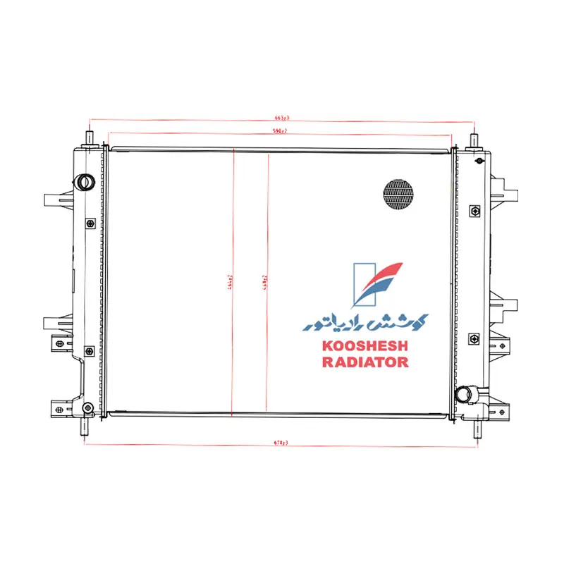 330909412 رادیاتور آب ام وی ام MVM X22 Pro آلومینیومی کوشش رادیاتور
