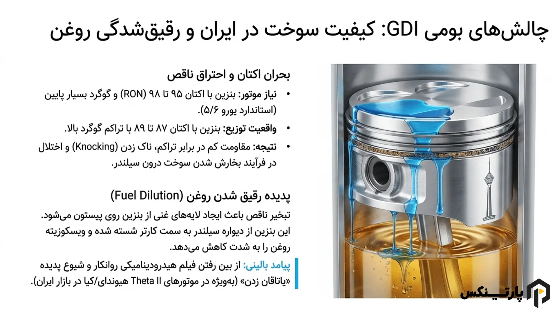 چالشهای بومی: کیفیت سوخت ایران، بخارش شدن سوخت GDI و استهلاک قطعات
