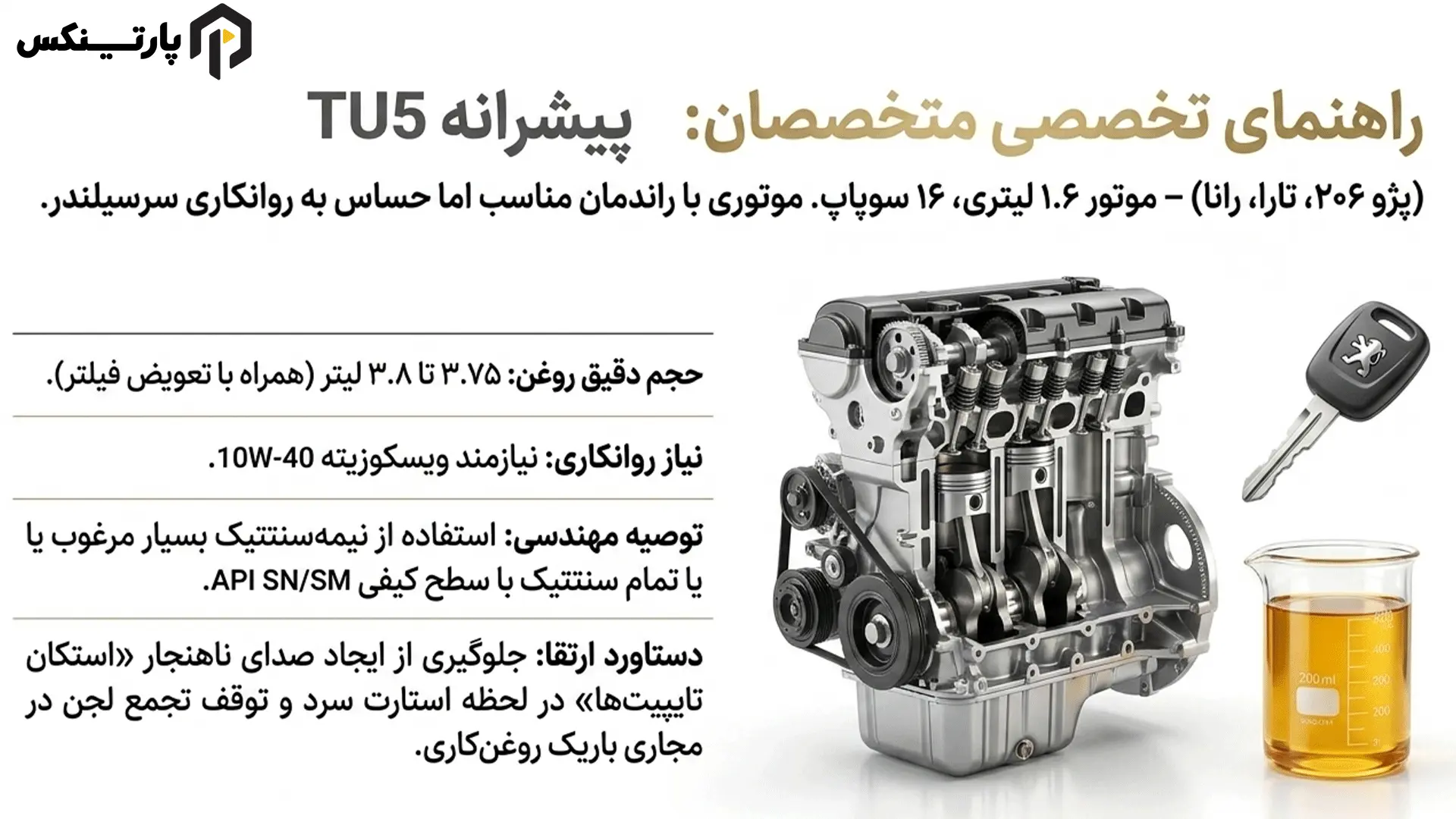 راهنمای تخصصی متخصصان برای موتورهای داخلی (TU5 و EF7)
